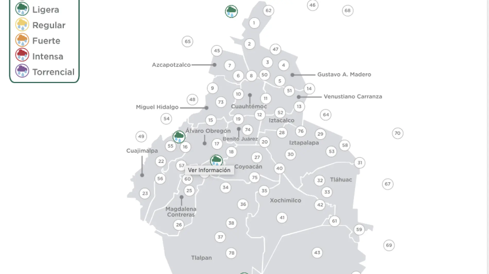 Pluviómetro de la CDMX 